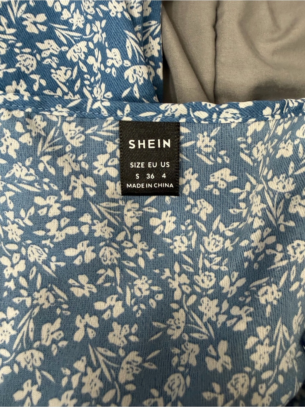SHEIN Blue Floral Ruffle Mini Dress - Picture 3 of 4